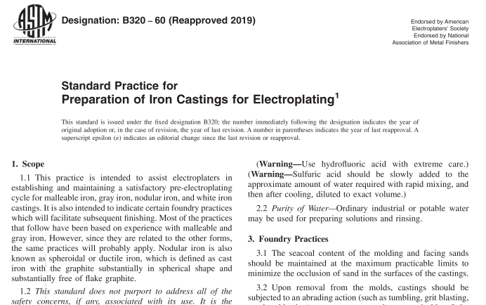 ASTM B320-60(R2019) pdf download