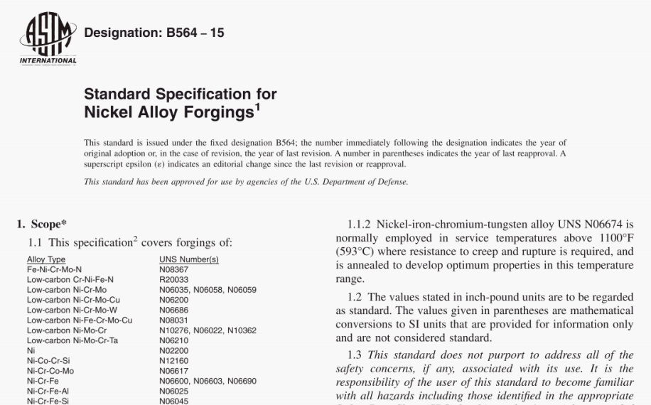 ASTM B564-15 pdf download