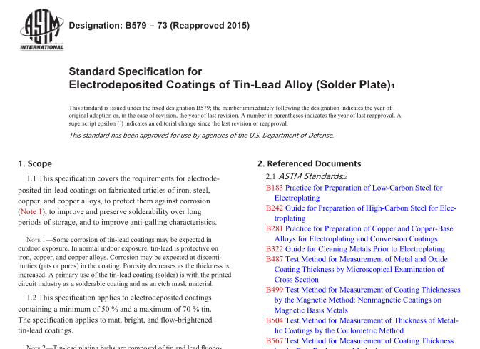 ASTM B579-73(R2015) pdf download