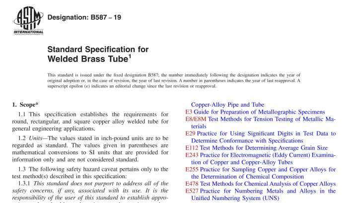 ASTM B587-19 pdf download