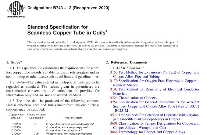 ASTM B743-12(R2020) pdf download