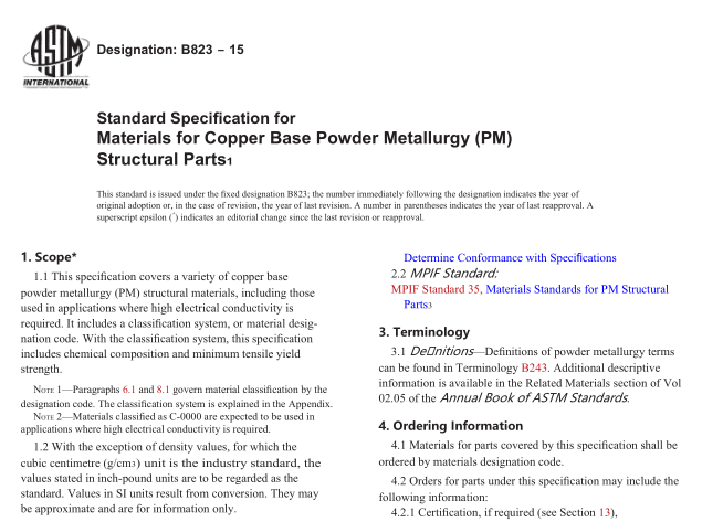 ASTM B823-15 pdf download
