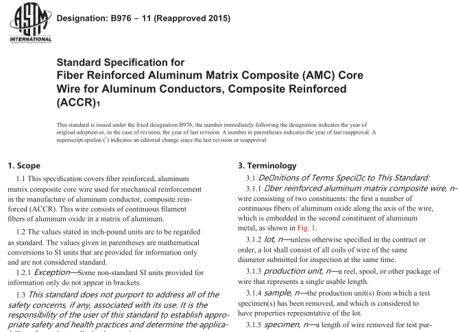 ASTM B976-11(R2015) pdf download