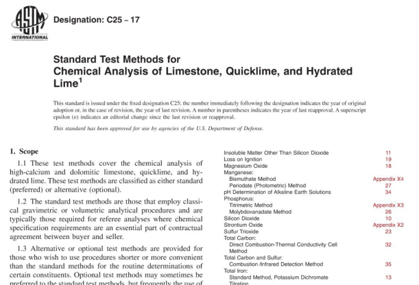 ASTM C25-17 pdf download