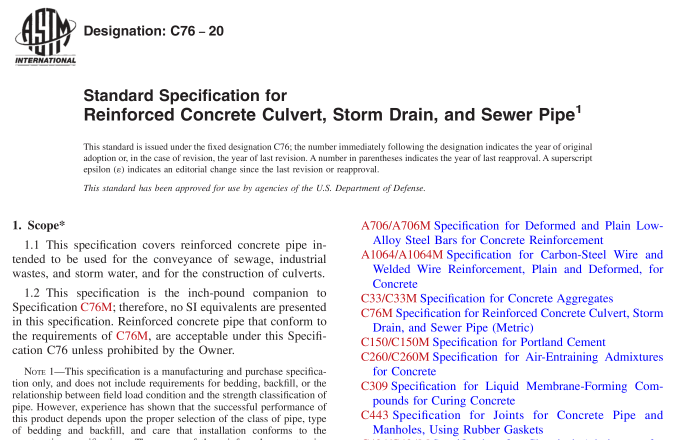 ASTM C76-20 pdf download
