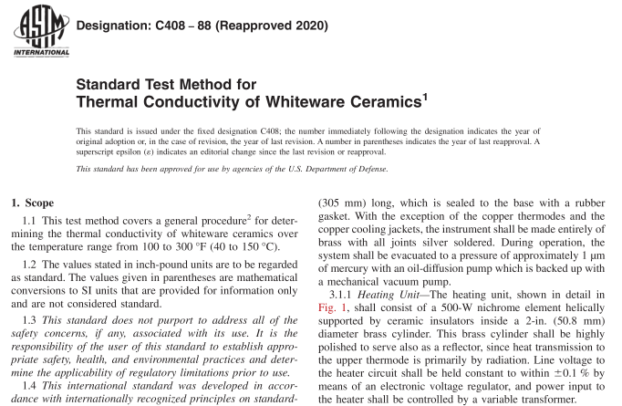 ASTM C408-88(R2020) pdf download