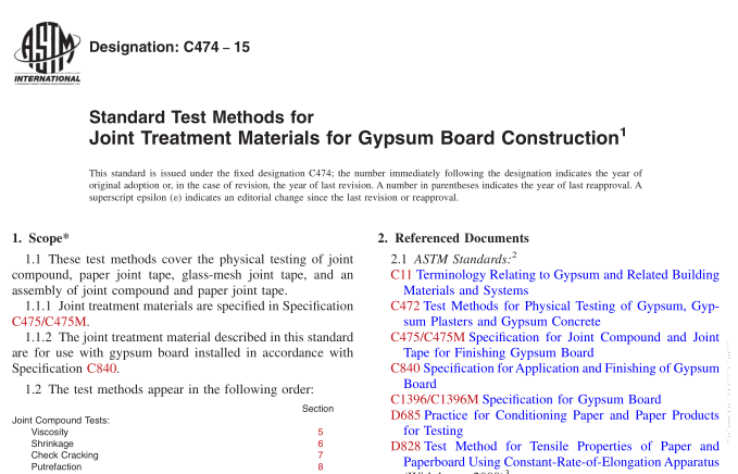 ASTM C474-15 pdf download
