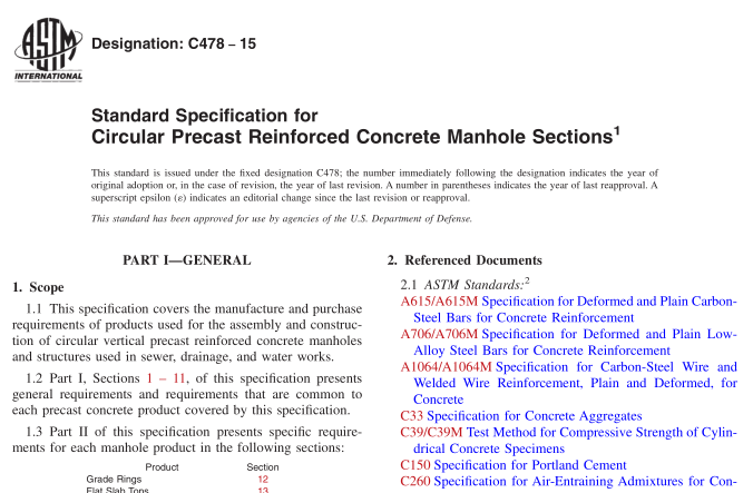 ASTM C478-15 pdf download