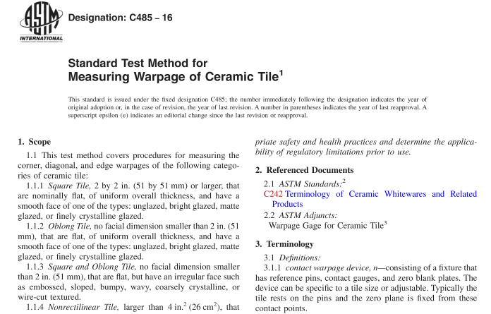 ASTM C485-16 pdf download
