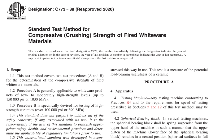 ASTM C773-88(R2020) pdf download