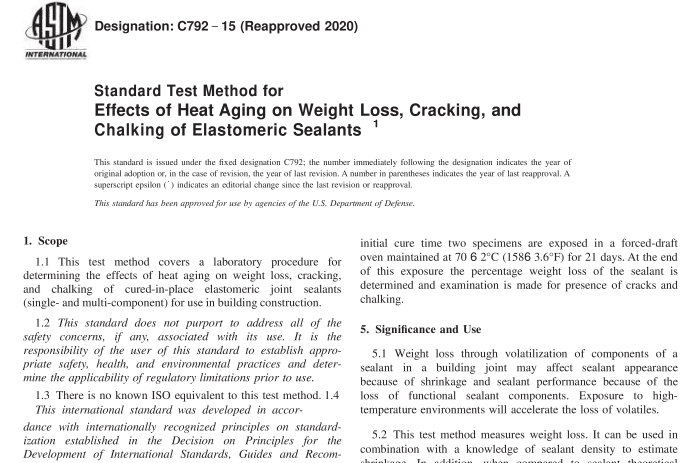 ASTM C792-15(R2020) pdf download