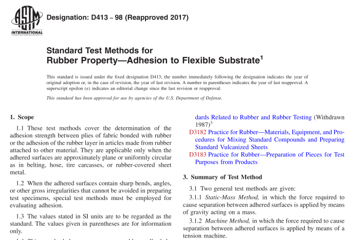 ASTM D413-98(R2017) pdf download