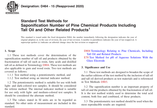 ASTM D464-15(R2020) pdf download