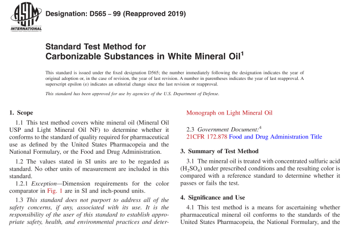 ASTM D565-99(R2019) pdf download