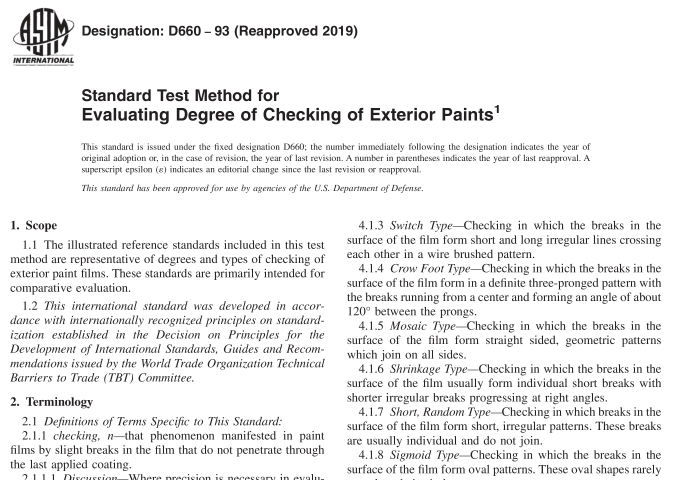 ASTM D660-93(R2019) pdf download