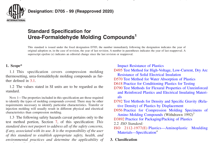 ASTM D705-99(R2020) pdf download