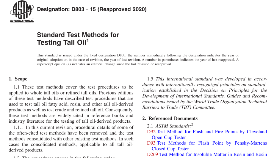 ASTM D803-15(R2020) pdf download
