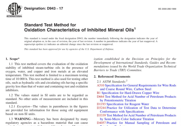 ASTM D943-17 pdf download