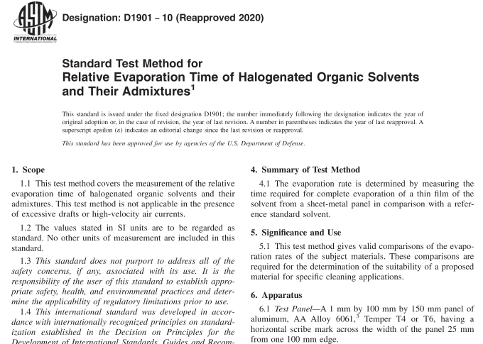 ASTM D1901-10(R2020) pdf download