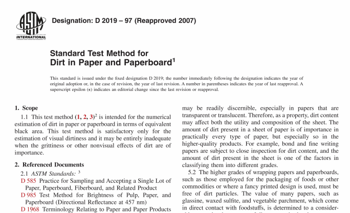 ASTM D2019-97(R2007) pdf download