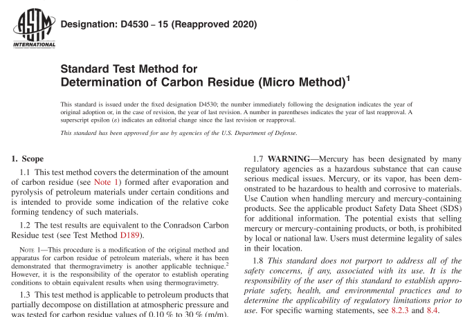 ASTM D4530-15(R2020) pdf download