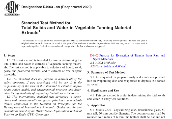 ASTM D4903-99(R2020) pdf download