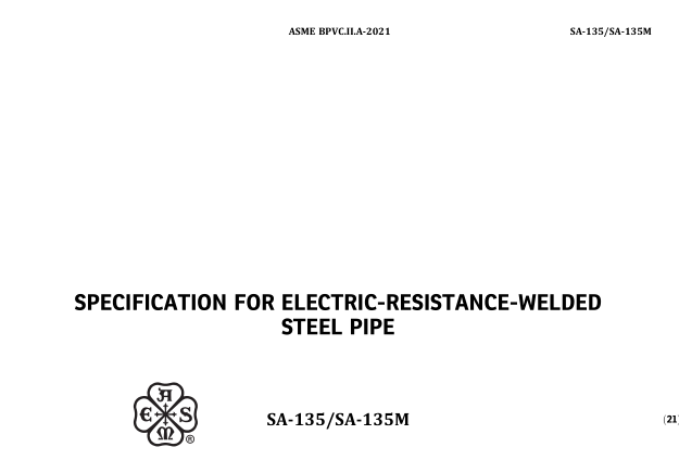 ASME SA-135-SA-135M:2021 pdf download