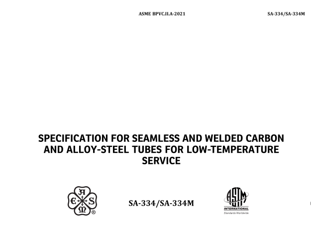 ASME SA-334-SA-334M:2021 pdf download