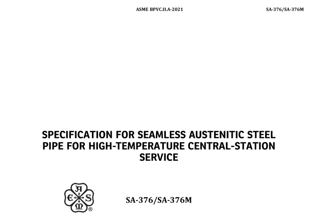 ASME SA-376-SA-376M:2021 pdf download