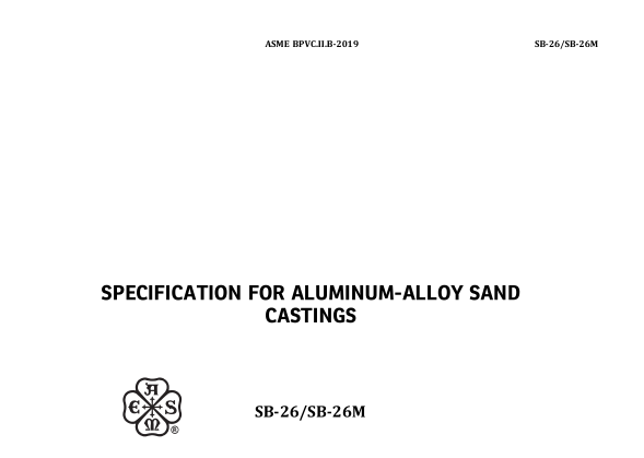 ASME SB26:2019 pdf download