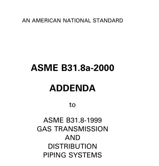 ASME B31.8a:2000 pdf download