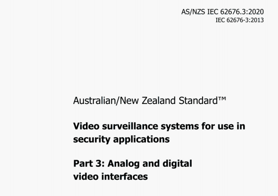 AS NZS IEC 62676.3:2020 pdf download
