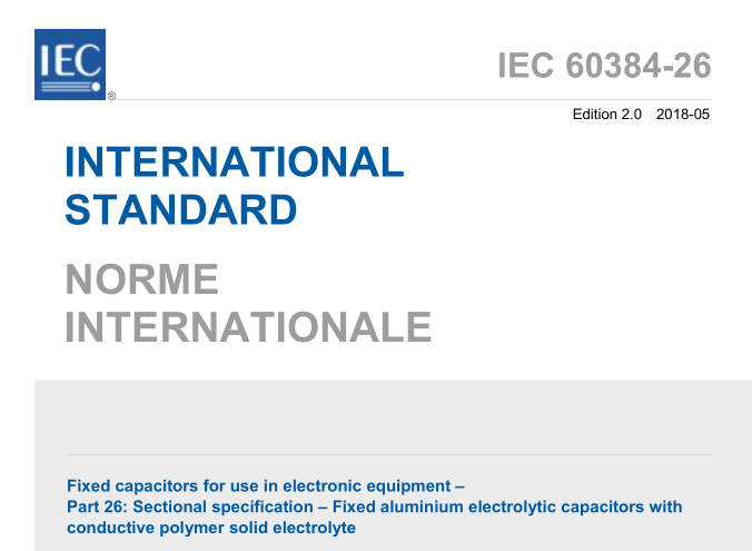 IEC 60384-26:2018 pdf download