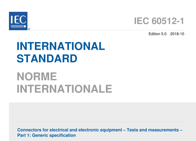 IEC 60512-1:2018 pdf download