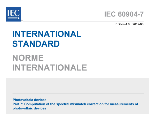 IEC 60904-7:2019 pdf download