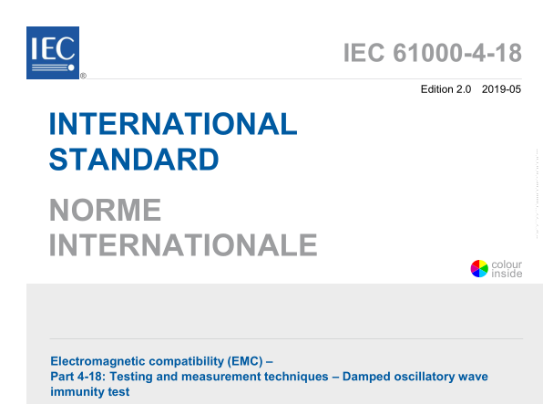 IEC 61000-4-18:2019 pdf download
