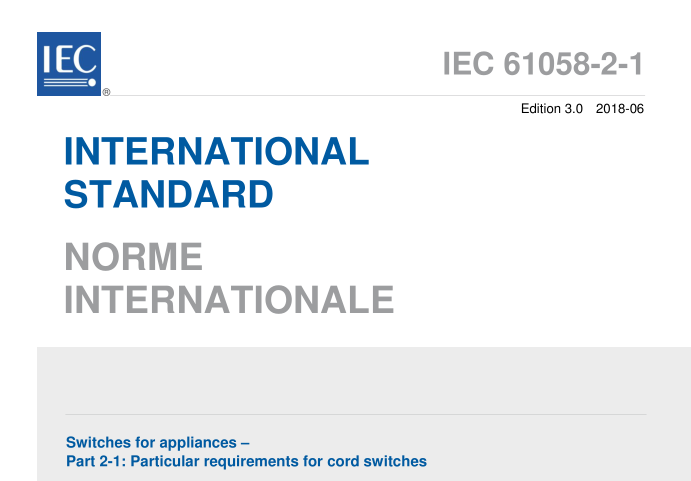 IEC 61058-2-1:2018 pdf download