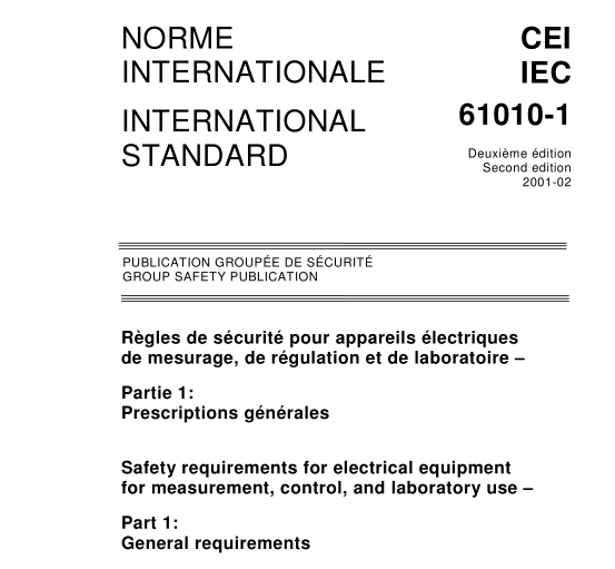 IEC 61010-1:2001 pdf download