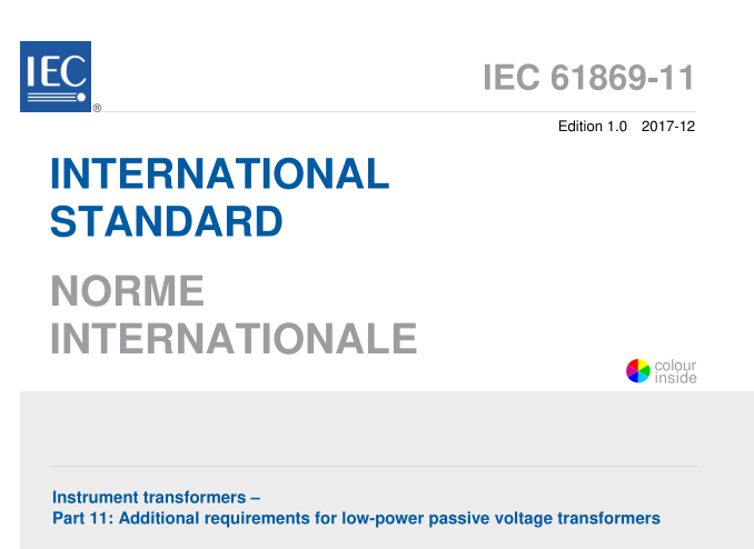 IEC 61869-11:2017 pdf download