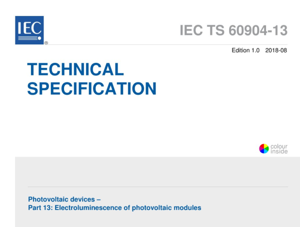 IEC TS 60904-13:2018 pdf download