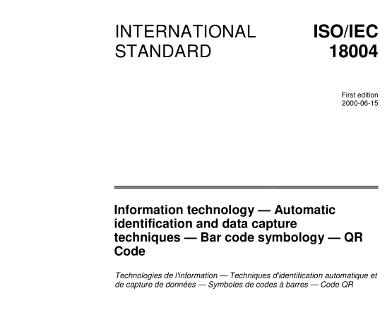 ISO IEC 18004:2000 pdf download