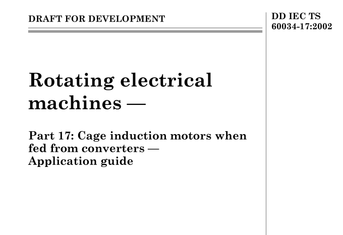 DD IEC TS 60034-17:2002 pdf download