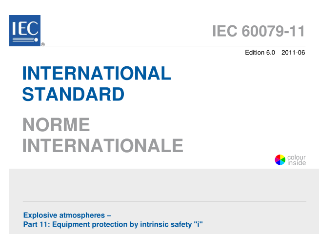 IEC 60079-11:2011 pdf download