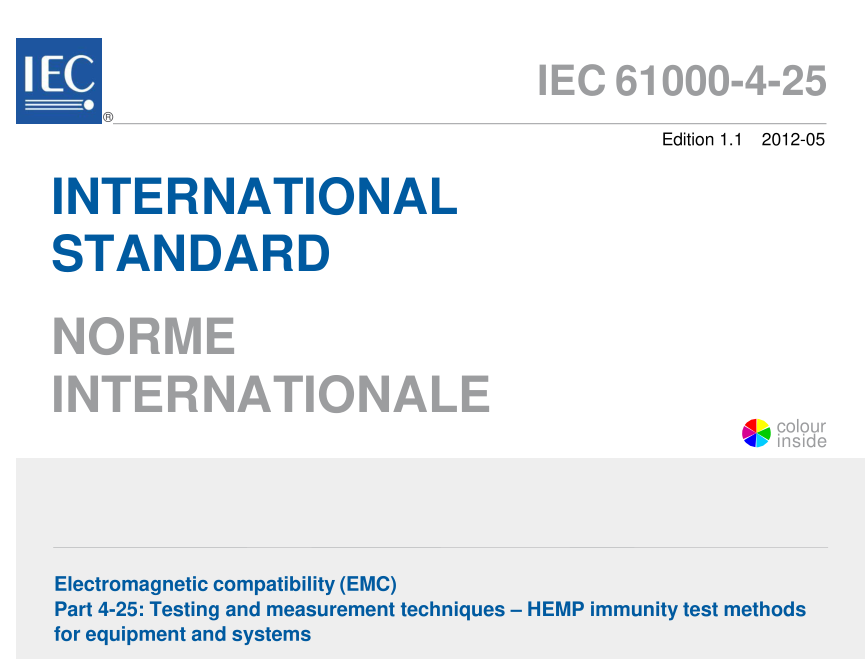 IEC 61000-4-25:2012 pdf download