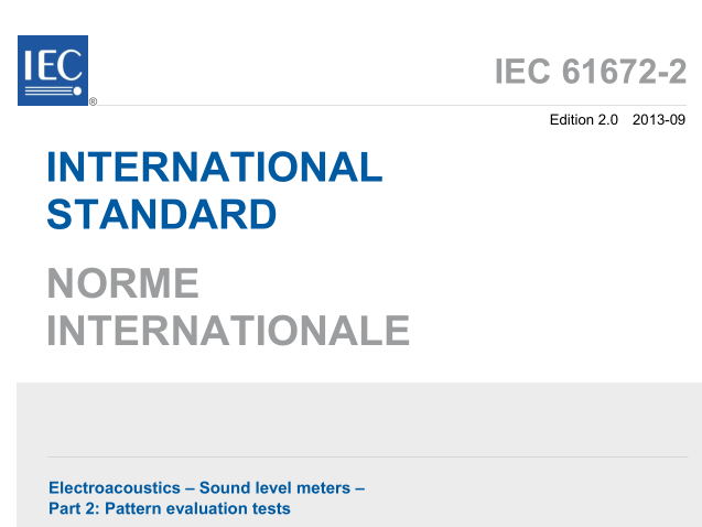 IEC 61672-2:2013 pdf download