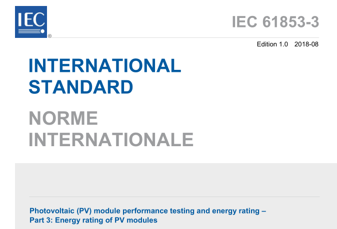 IEC 61853-3:2018 pdf download