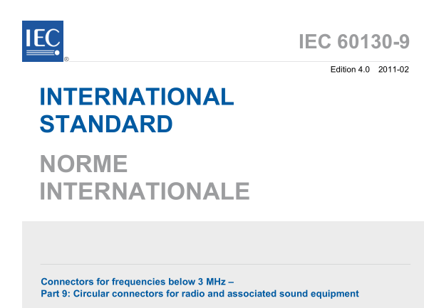 IEC 60130-9:2011 pdf download