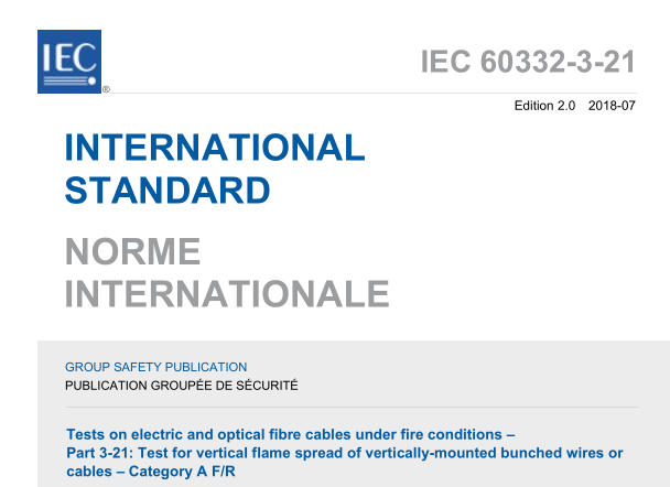 IEC 60332-3-21:2018 pdf download