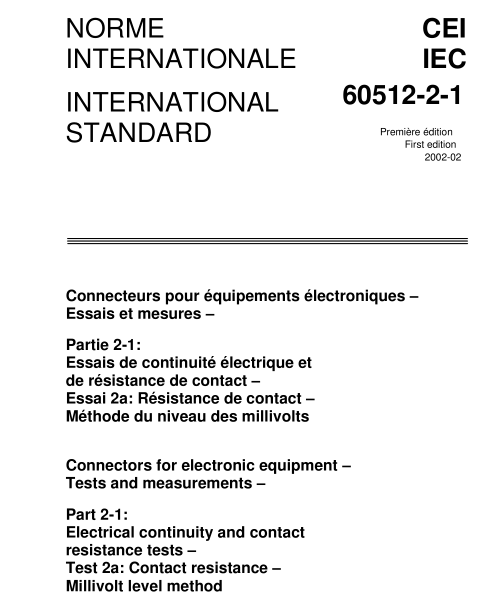 IEC 60512-2-1:2002 pdf download