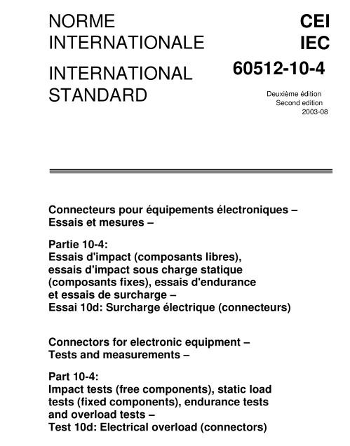IEC 60512-10-4:2003 pdf download